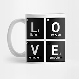 Love Funny Chemistry Mendeleev Mug